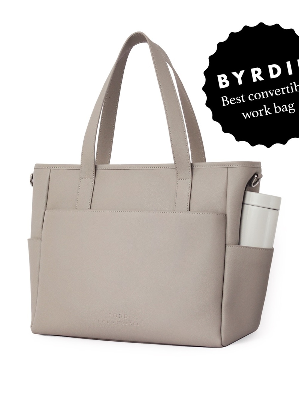 POND Los Angeles Convertible Work Tote in Taupe